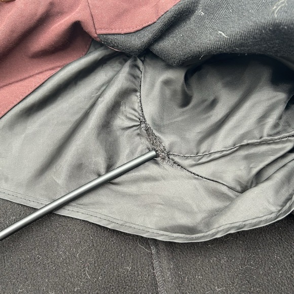 Calvin Klein Women's Burgundy Hooded Coat Jacket Medium Full Zipper Windbreaker - Picture 14 of 15